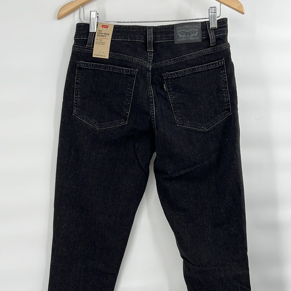 Levi’s 721 high rise skinny black jeans spilt ankle size 10 womens - Picture 8 of 10